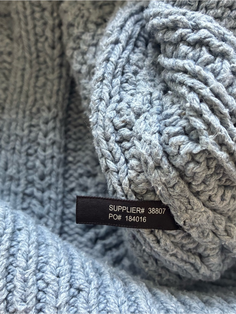 010 - DOUBLE RL RALPH LAUREN CABLE HAND KNIT COWL SHAWL SWEATER - Picture 4 of 7